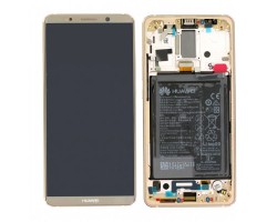 Kijelző érintőpanel LCD Huawei Mate 10 Pro bronz komplett kerettel (akkumulátor, hangszóró,bekapcsoló gomb flex) 02351RQM 